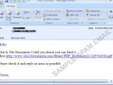 Sample of spam email generated by WORM_MEYLME.B