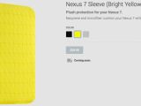 Nexus 7 Sleeve in yellow in Google Play
