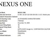 Nexus One trademarked