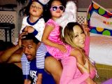 Nick Cannon and Mariah Carey and their twins Morocco and Monroe