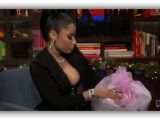 Nicki Minaj gives Andy Cohen a gift basket with all her products