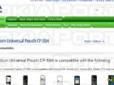 Nokia Medium Universal Pouch CP-594 webpage