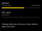 Nokia Lumia 735 Storage