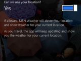 Nokia Lumia 735 Weather app