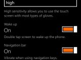 Touch settings