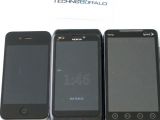 Nokia N9 sized up against iPhone 4, EVO 4G