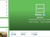 Nokia's social accounts turn green
