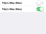 Selecting which Mac you want to hook up with SMS Forwarding