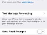 Finding the Message forwarding option on your iOS device