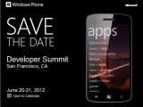 Windows Phone Developer Summit invitation