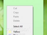 The Sticky Notes in Windows 7 are very simple and, unfortunately, not very customizable