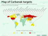 Distribution of Carbanak targets across the globe