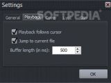 Several playback settings can be adjusted easily.
