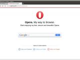 Opera welcome screen