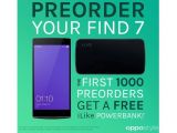 Oppo Find 7 pre-order promotion