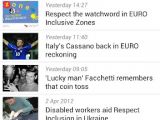 Official UEFA EURO 2012 app (screenshot)