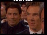 John Travolta being creepy towards Benedict Cumberbatch