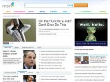 Redesigned MSN homepage