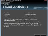 Panda Cloud Antivirus 1.1 About screen
