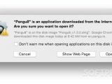 OS X asks you to launch Pangu only if you trust it