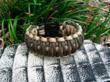 The Paracord Survival Bracelet comes in standard or wide size