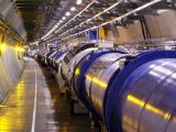 Photo shows part of the LHC