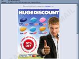 Sample of pharma spam email linking to compromised website