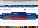 Viewing Softpedia Linux Homepage