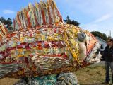 Art made from ocean debris