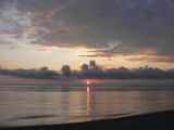 Sunrise on the beach of Polichrono
