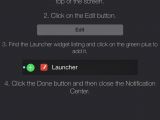 How to install Launcher in the Notification Center