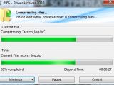 PowerArchive compressing 1.13GB of TXT