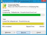The 2/5 compression test with PowerArchiver 2015