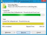 The 1/5 extraction test with PowerArchiver 2015