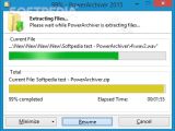 The 2/5 extraction test with PowerArchiver 2015