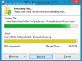 The 3/5 extraction test with PowerArchiver 2015