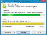 The 4/5 extraction test with PowerArchiver 2015