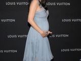 Gorgeous Adriana Lima shows off her baby bump at the Louis Vuitton Lunar landing party in New York