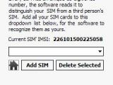 Ultimate Theft Alert SIM cards screen