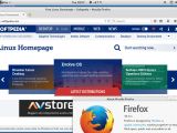 The default web browser is Firefox