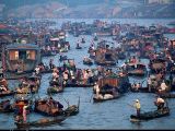 Floating market on Mekong's Delta