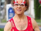 A colorful outfit is a Richard Simmons staple