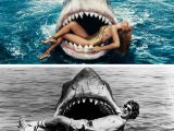 Rihanna pays tribute to “Jaws”