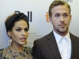 Eva Mendes and Ryan Gosling during press call for "The Place Beyond the Pines"