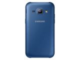 Samsung Galaxy J1 in blue from the back
