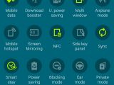 Galaxy Note 4 Toggles menu