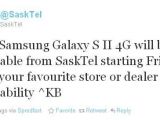 SaskTel tweeted message