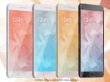 Samsung Galaxy S6 concept all four colors (front)