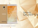 Samsung Galaxy S6 concept in gold