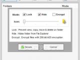 Lock, hide and/or encrypt folders